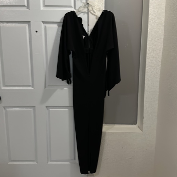 NWT MARC ELLIS Italian maker Long keyhole black dress in SZ S - Picture 5 of 6